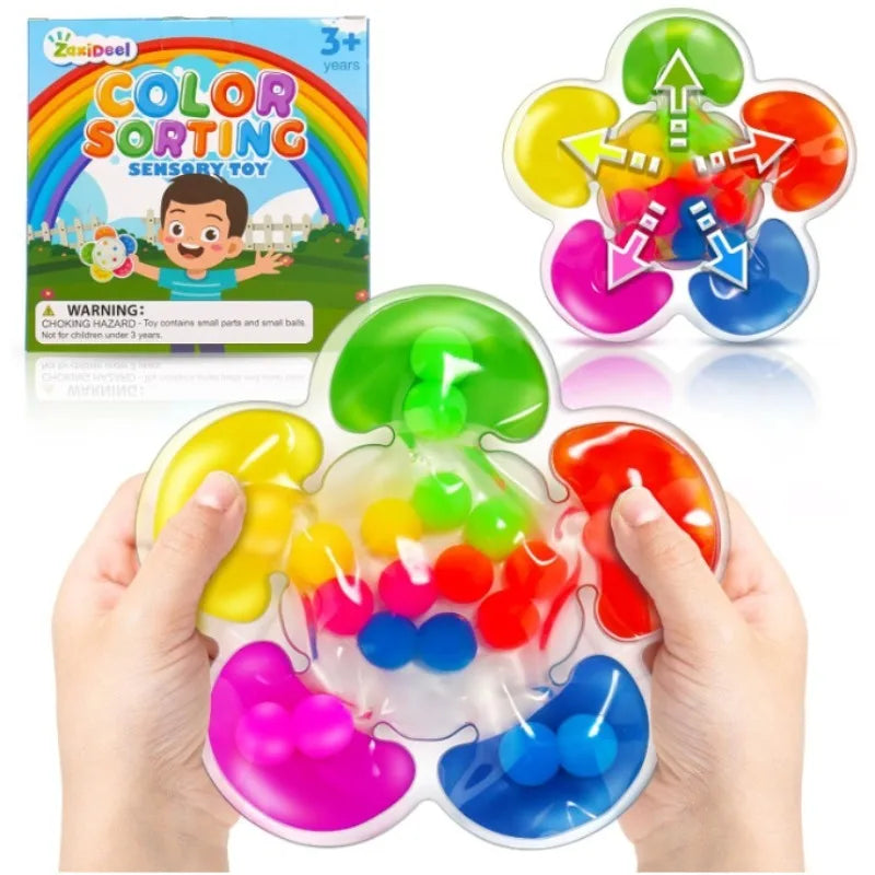Montessori Color Sorting Sensory Toy With Colorful Balls