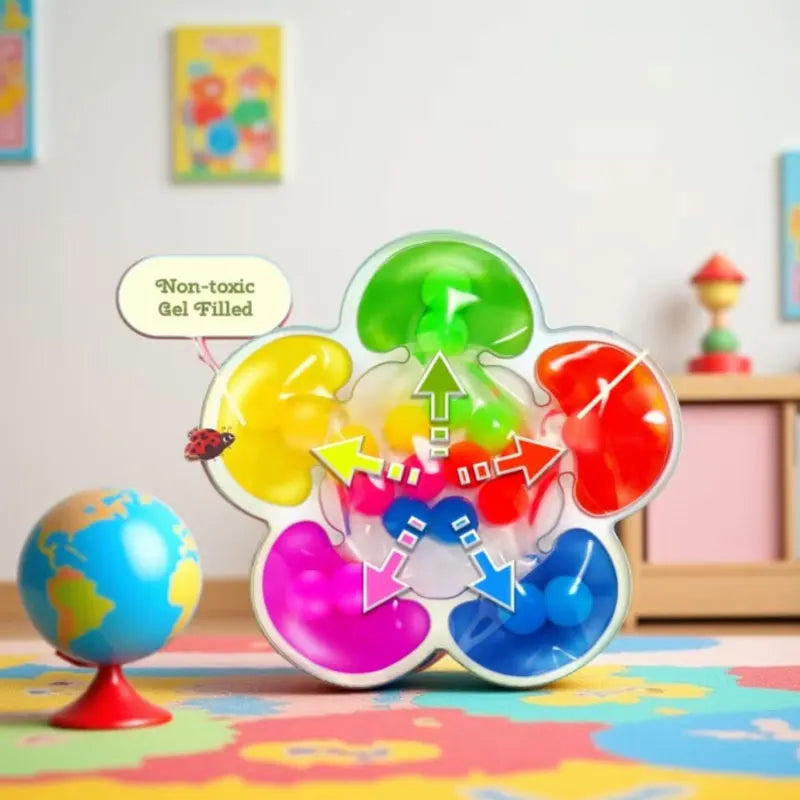 Montessori Color Sorting Sensory Toy With Colorful Balls